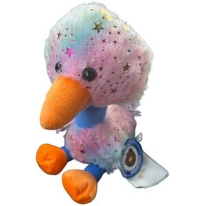 A&A Global Industries Rainbow Tie Dye Star Plush Bird Stuffed Animal 3GJUMMIX58